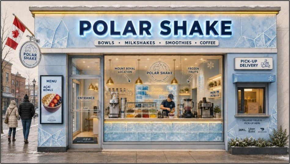 Polar Shake Official Storefront with Signature Neon Sign
